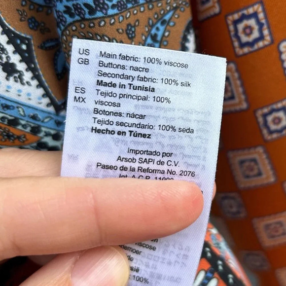 Sandro Paris Paisley Scarf Dress, size 34 - Picture 8 of 12